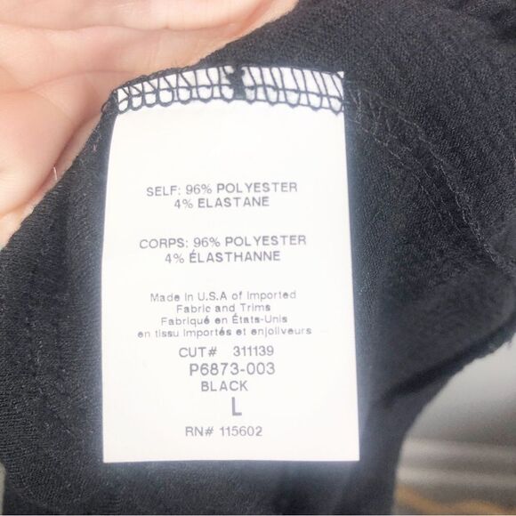 LUSH | NEW Black Tie Front Tapered Leg Jumpsuit Keyhole Back Women’s Size Large - Picture 10 of 10